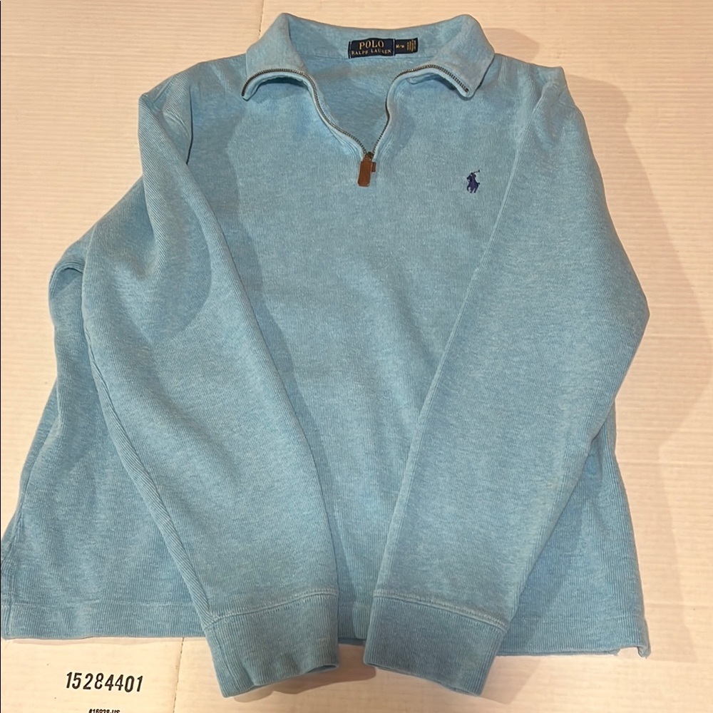 Size Medium. Teal Quarter Zip. Polo by Ralph Lauren
